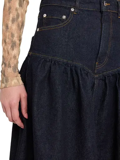 Ganni Women's Stretch Denim Maxi Skirt - Rinse - Size 14 | Thumbnail 5 Ganni Women's Stretch Denim Maxi Skirt - Rinse - Size 14 | Thumbnail 5
