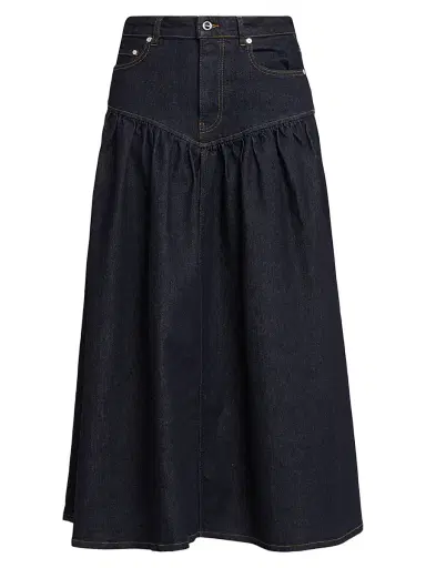 Ganni Women's Stretch Denim Maxi Skirt - Rinse - Size 14 | Thumbnail 1 Ganni Women's Stretch Denim Maxi Skirt - Rinse - Size 14 | Thumbnail 1