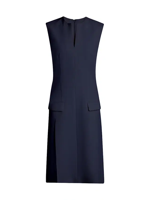 FERRAGAMO Women's Wool Sheath Midi-Dress - New Navy