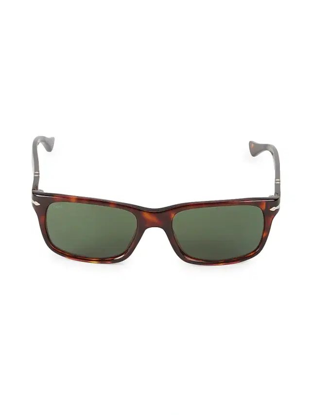Men's 55MM Havana Rectangular Sunglasses - Havana