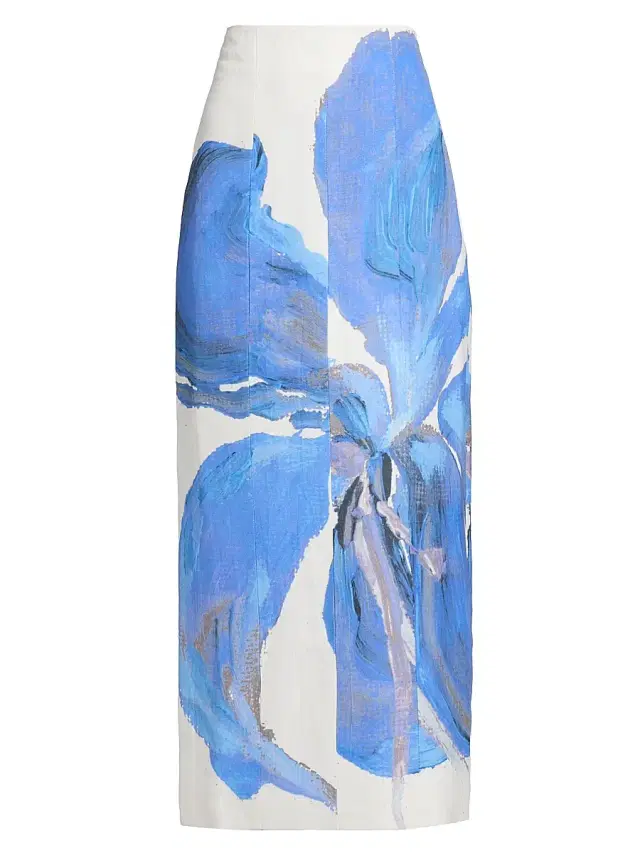 Women's Rumi Floral Midi-Skirt - Spliced Bloom