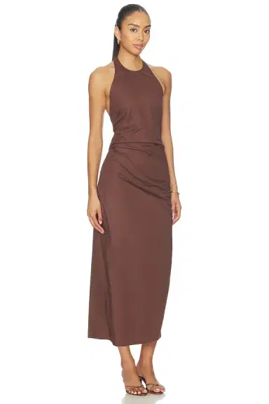 ENZA COSTA Poplin Halter Dress | Thumbnail 3 ENZA COSTA Poplin Halter Dress | Thumbnail 3