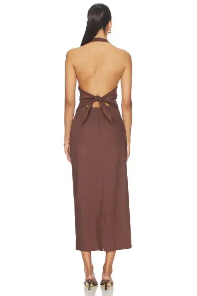 ENZA COSTA Poplin Halter Dress | Thumbnail 4 ENZA COSTA Poplin Halter Dress | Thumbnail 4