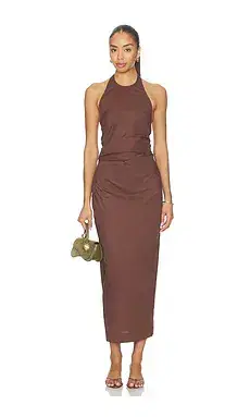 ENZA COSTA Poplin Halter Dress | Thumbnail 1 ENZA COSTA Poplin Halter Dress | Thumbnail 1
