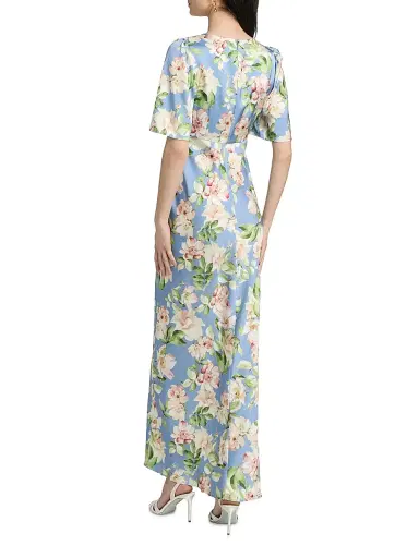 SACHIN & BABI Women's Sabette Floral-Print Satin Maxi Dress - Twilight Camellias - Size 0 | Thumbnail 5 SACHIN & BABI Women's Sabette Floral-Print Satin Maxi Dress - Twilight Camellias - Size 0 | Thumbnail 5