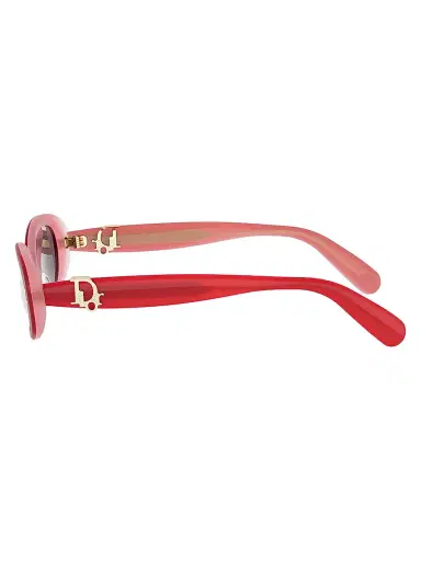 Dior Women's  Oblique B1l 52MM Oval Sunglasses - Shiny Red Bordeaux | Thumbnail 3