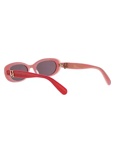 Dior Women's  Oblique B1l 52MM Oval Sunglasses - Shiny Red Bordeaux | Thumbnail 4