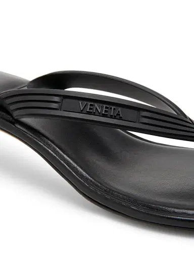 Bottega Veneta Women's Sampieri Kitten-Heel Sandals - Black | Thumbnail 5