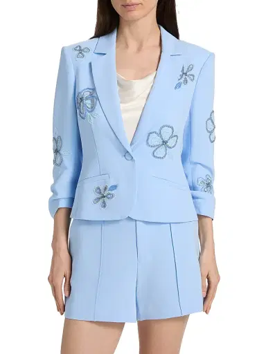 Cinq à Sept Women's Khloe Beaded Flowers Le Petit Blazer | Thumbnail 3