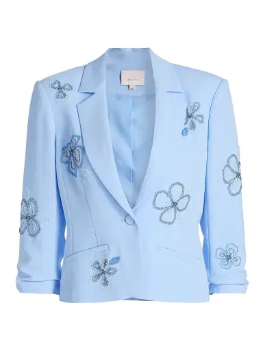 Cinq à Sept Women's Khloe Beaded Flowers Le Petit Blazer | Thumbnail 1