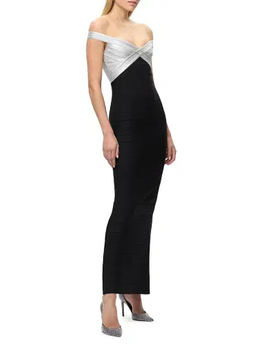 Hervé Léger Women's The Bonnie Off-the-Shoulder Gown | Thumbnail 5 Hervé Léger Women's The Bonnie Off-the-Shoulder Gown | Thumbnail 5