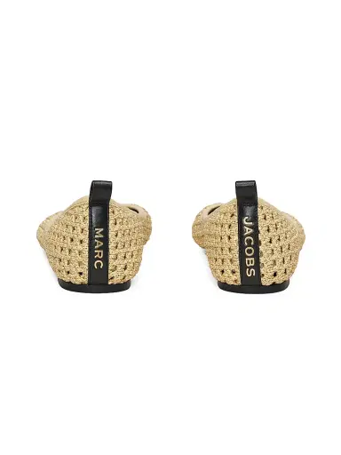 Marc Jacobs Women's The Crochet Lace-Up Ballerina Flats - Champagne - Size 5 | Thumbnail 4