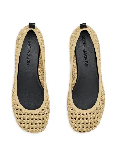 Marc Jacobs Women's The Crochet Lace-Up Ballerina Flats - Champagne - Size 5 | Thumbnail 5