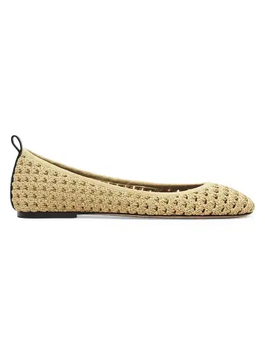 Marc Jacobs Women's The Crochet Lace-Up Ballerina Flats - Champagne - Size 5 | Thumbnail 1