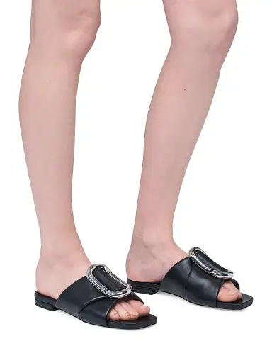 Marc Jacobs Women's Pop J Marc Leather Sandals - Black - Size 5 | Thumbnail 2