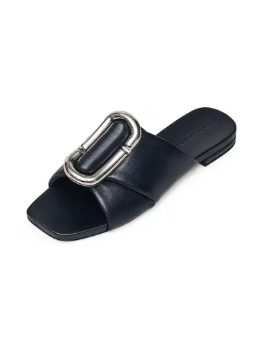 Marc Jacobs Women's Pop J Marc Leather Sandals - Black - Size 5 | Thumbnail 4