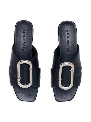 Marc Jacobs Women's Pop J Marc Leather Sandals - Black - Size 5 | Thumbnail 5