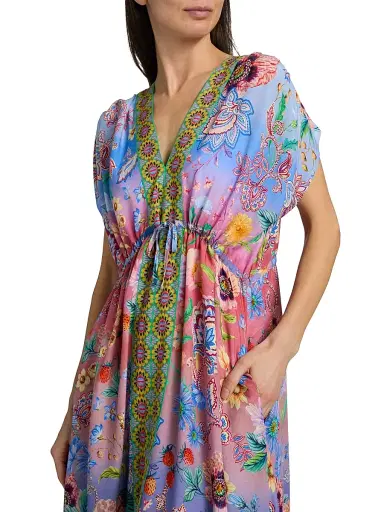 Johnny Was Women's Lilliana Gradient Floral Caftan - Lilliana - Size Medium | Thumbnail 5