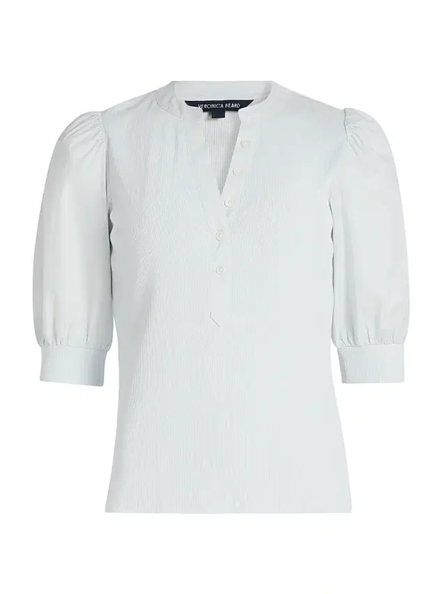 Veronica Beard Women's Coralee Cotton Top - River Mist