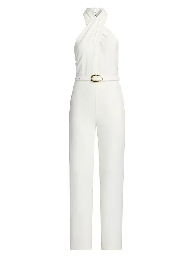 Generation Love Women's Hallie Lightweight Crepe Jumpsuit - White
