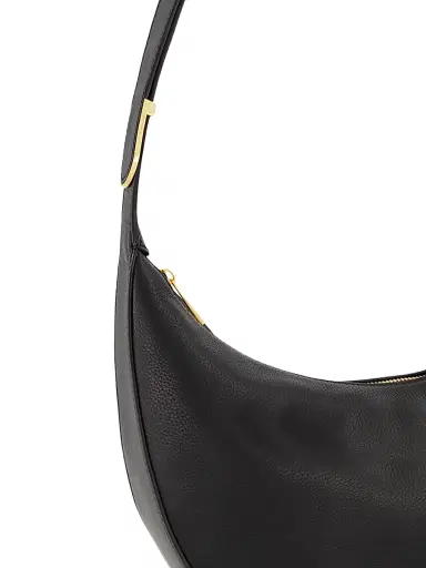 Vince Women's Eris Small Pebble Leather Hobo Bag - Black | Thumbnail 5