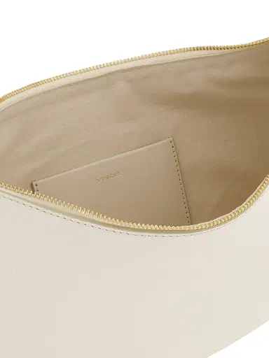 Vince Women's Eris Small Pebble Leather Hobo Bag - Milk | Thumbnail 3