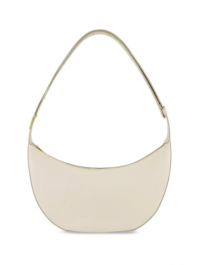 Women's Eris  Pebble Leather Hobo Bag - Milk