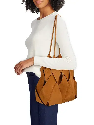 Ulla Johnson Women's Charlotte Woven Suede Shoulder Bag | Thumbnail 2 Ulla Johnson Women's Charlotte Woven Suede Shoulder Bag | Thumbnail 2