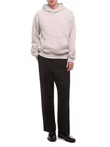 Helmut Lang Men's Stamp Cotton Hoodie - Light Grey Melange - Size XL | Thumbnail 2 Helmut Lang Men's Stamp Cotton Hoodie - Light Grey Melange - Size XL | Thumbnail 2