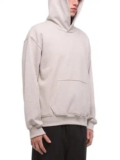 Helmut Lang Men's Stamp Cotton Hoodie - Light Grey Melange - Size XL | Thumbnail 3 Helmut Lang Men's Stamp Cotton Hoodie - Light Grey Melange - Size XL | Thumbnail 3