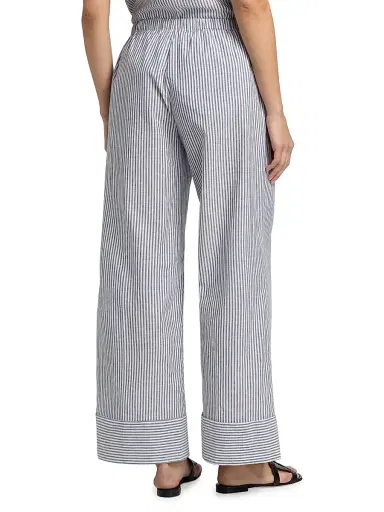 Kobi Halperin Women's Callie Embroidered Striped Pants - Black White - Size XL | Thumbnail 5 Kobi Halperin Women's Callie Embroidered Striped Pants - Black White - Size XL | Thumbnail 5