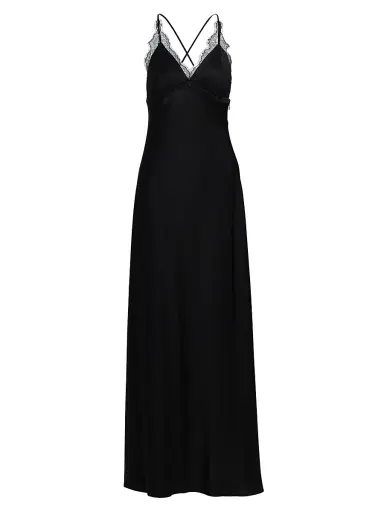 Kobi Halperin Women's Evin Floral Lace & Satin Maxi Dress - Black - Size XL | Thumbnail 1 Kobi Halperin Women's Evin Floral Lace & Satin Maxi Dress - Black - Size XL | Thumbnail 1