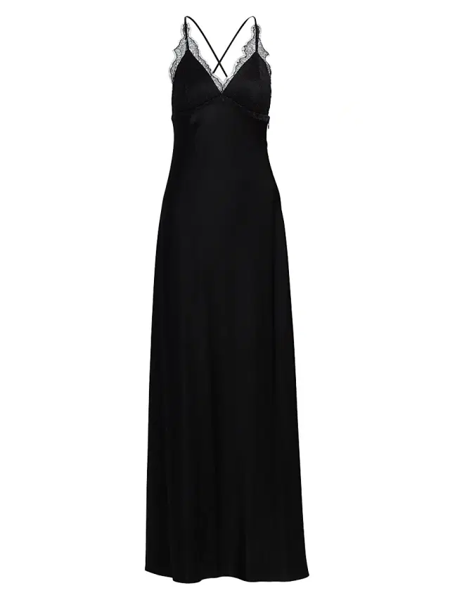 Kobi Halperin Women's Evin Floral Lace & Satin Maxi Dress - Black