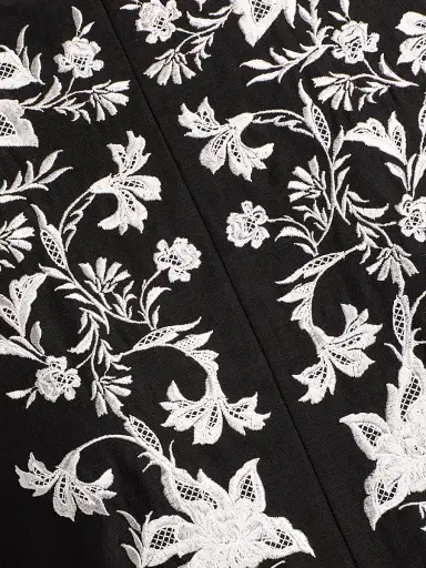 Kobi Halperin Women's Regina Embroidered Midi-Dress - Black - Size XL | Thumbnail 7
