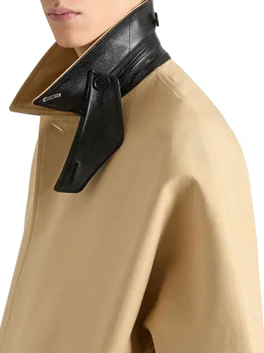 Givenchy Men's Car Coat in Cotton with Checked Reverse | Thumbnail 5