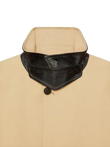 Givenchy Men's Car Coat in Cotton with Checked Reverse | Thumbnail 6