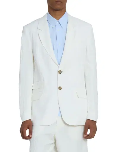 AMI PARIS Men's Notch Lapel Linen-Blend Single-Breasted Blazer | Thumbnail 3 AMI PARIS Men's Notch Lapel Linen-Blend Single-Breasted Blazer | Thumbnail 3
