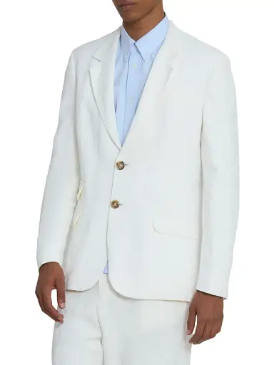AMI PARIS Men's Notch Lapel Linen-Blend Single-Breasted Blazer | Thumbnail 4 AMI PARIS Men's Notch Lapel Linen-Blend Single-Breasted Blazer | Thumbnail 4