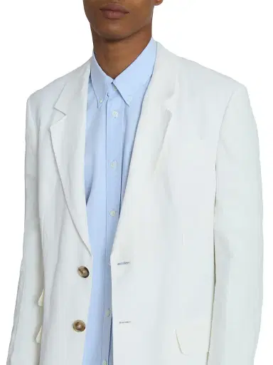 AMI PARIS Men's Notch Lapel Linen-Blend Single-Breasted Blazer | Thumbnail 6 AMI PARIS Men's Notch Lapel Linen-Blend Single-Breasted Blazer | Thumbnail 6