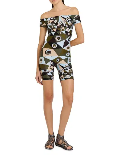 Pucci Women's L'Alba Printed Jumpsuit - Khaki Blue | Thumbnail 2 Pucci Women's L'Alba Printed Jumpsuit - Khaki Blue | Thumbnail 2