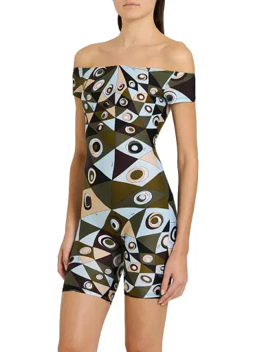 Pucci Women's L'Alba Printed Jumpsuit - Khaki Blue | Thumbnail 4 Pucci Women's L'Alba Printed Jumpsuit - Khaki Blue | Thumbnail 4