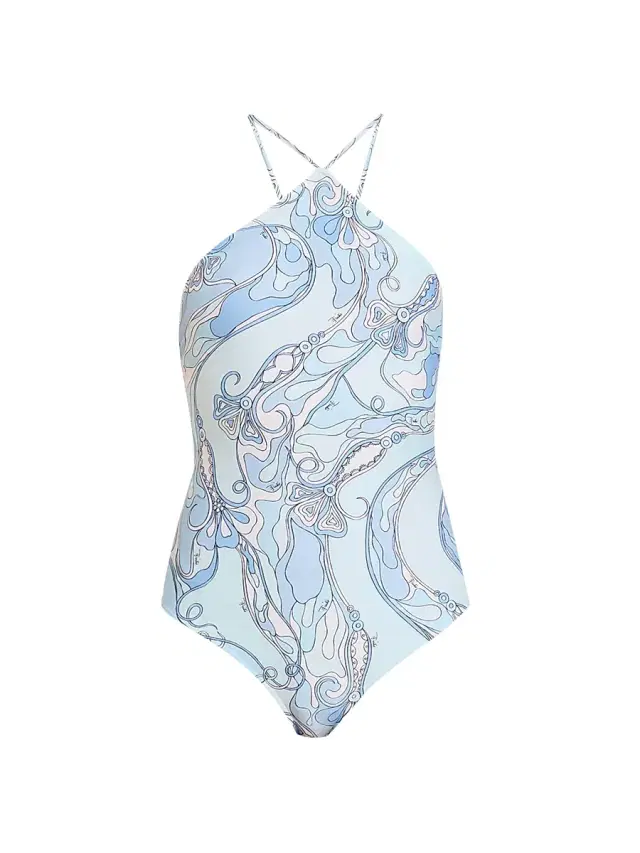 Women's L'Alba Halter One-Piece Swimsuit - Pale Blue