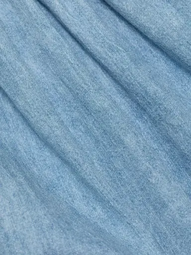 Ba&sh Women's Luigia Chambray Midi-Dress - Light Used Blue | Thumbnail 7
