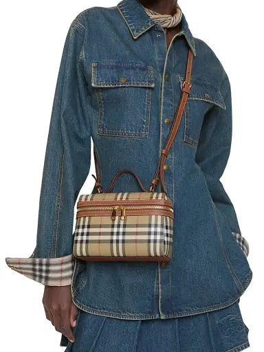 Burberry Women's Heritage Check Vanity Bag | Thumbnail 2 Burberry Women's Heritage Check Vanity Bag | Thumbnail 2