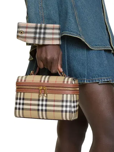 Burberry Women's Heritage Check Vanity Bag | Thumbnail 3 Burberry Women's Heritage Check Vanity Bag | Thumbnail 3