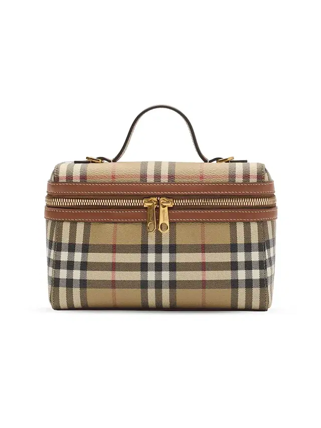 Women's Heritage Check Vanity Bag - Vintage Check And Briar Brown