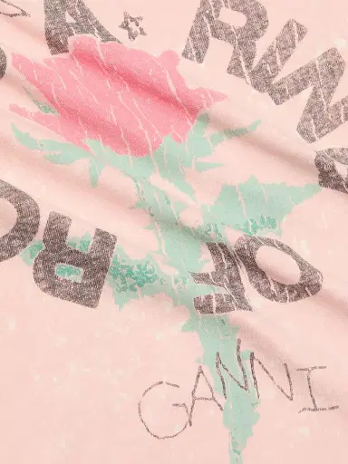 Ganni Women's Jersey Logo Oversized T-Shirt - Peach - Size XL | Thumbnail 7 Ganni Women's Jersey Logo Oversized T-Shirt - Peach - Size XL | Thumbnail 7
