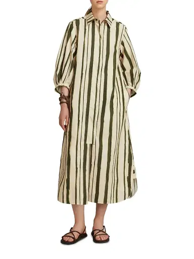MM Max Mara Women's Printed Poplin Shirt Dress | Thumbnail 2 MM Max Mara Women's Printed Poplin Shirt Dress | Thumbnail 2