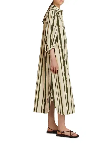 MM Max Mara Women's Printed Poplin Shirt Dress | Thumbnail 5 MM Max Mara Women's Printed Poplin Shirt Dress | Thumbnail 5