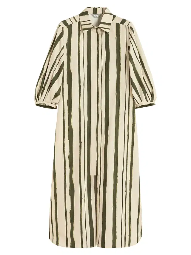 MM Max Mara Women's Printed Poplin Shirt Dress - Moss Green